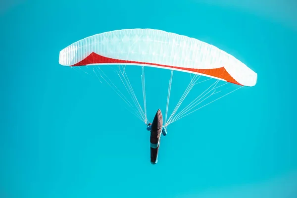 Voile Sur Parapente Dans Ciel Bleu — Photo