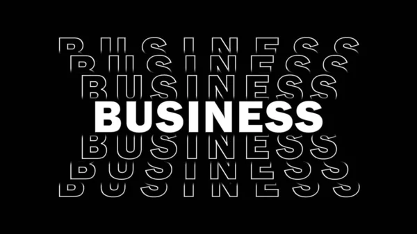 Business Red Lettering Repeating Effect Black Background Illustration — Stock Photo, Image