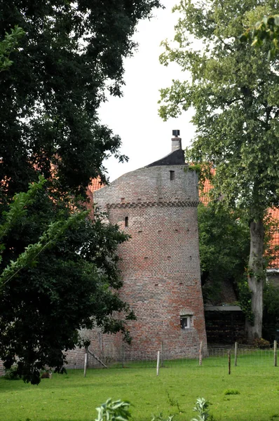 Scenisk Syn Slottsarkitektur Fra Middelalderen – stockfoto