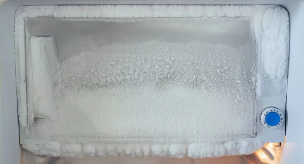 Freezer Refrigerator Ice Buildup Freezer Walls — Stock Photo, Image