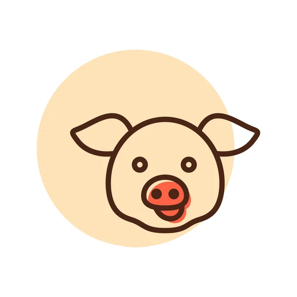 Schweinsikone Tierkopf Bauernhof Schild Grafik Symbol Für Ihr Webseiten Design — Stockfoto
