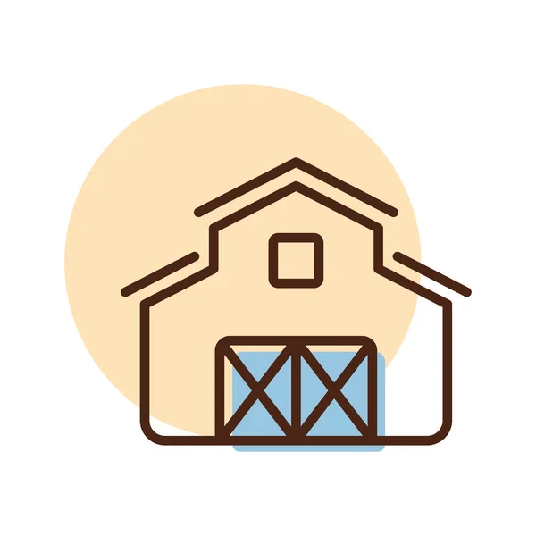 谷仓的图标 农场动物标志 图形符号为您的网站设计 应用程序 用户界面 矢量说明 — 图库照片