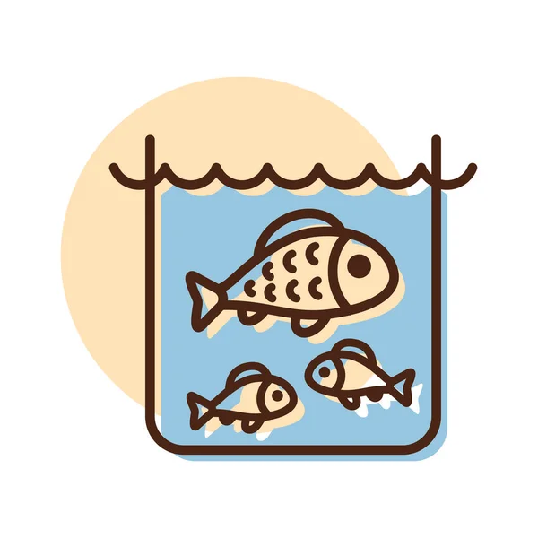 Fish Pond Aquarium Icon Farm Animal Sign Graph Symbol Your — Stock Photo, Image