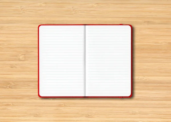 Piros Nyílt Vonalú Notebook Mockup Elszigetelt Háttér — Stock Fotó