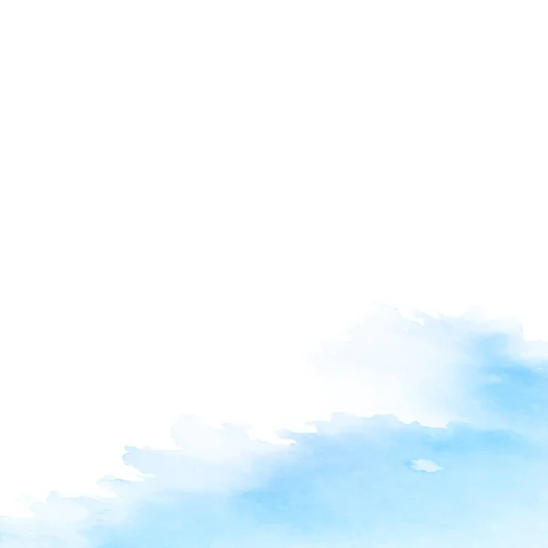 白い背景にリアルなブルーの水彩画のテクスチャ ベクトルイラスト — ストック写真
