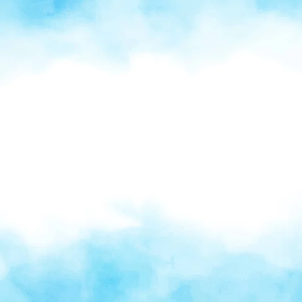 白い背景にリアルなブルーの水彩画のテクスチャ ベクトルイラスト — ストック写真