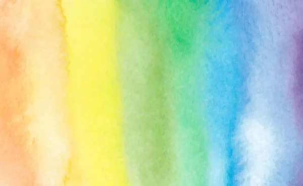 Textura Panorámica Realista Acuarela Arco Iris Sobre Fondo Blanco Ilustración —  Fotos de Stock