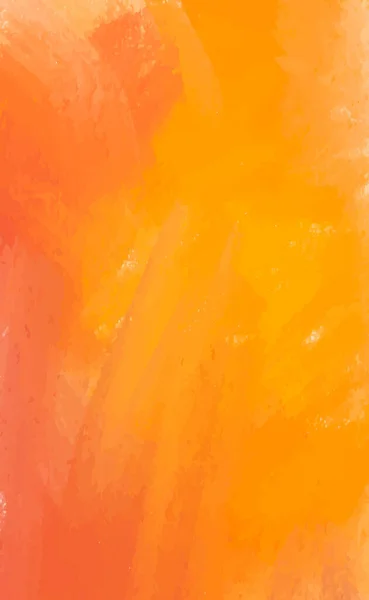 Realistico Giallo Arancio Acquerello Texture Panoramica Sfondo Bianco Illustrazione Vettoriale — Foto Stock