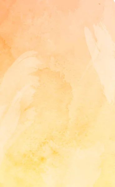 Реалістична Жовто Оранжева Акварельна Панорамна Текстура Білому Тлі Векторні Ілюстрації — стокове фото