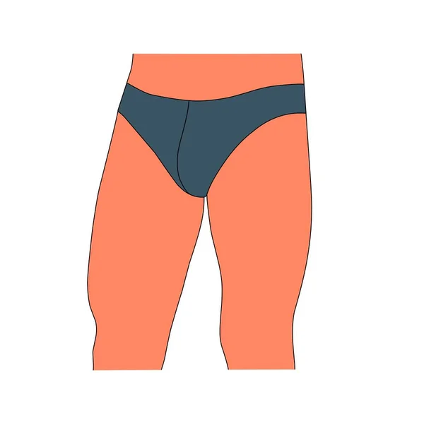 Male Torso Man Swimming Trunks Underwear Beach Vacation Body Care — Stock Photo, Image