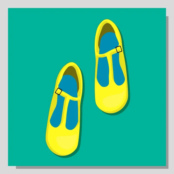 Concepto Vacaciones Verano Con Chanclas Ilustración Vectores — Foto de Stock