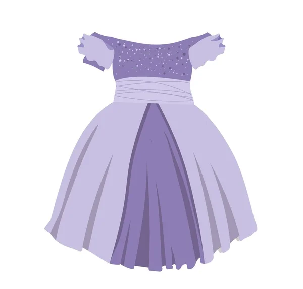 Vestido Princesa Aislado Sobre Fondo Blanco Vestido Festivo Infantil Para —  Fotos de Stock