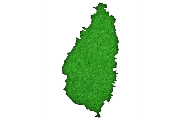 Zelený List Mapy Světa — Stock fotografie