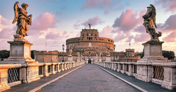 Рим Италия Circa August 2020 Castel Sant Angelo Замок Святого — стоковое фото