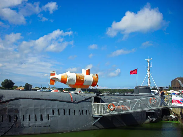 Старый Советский Военный Корабль Небе — стоковое фото