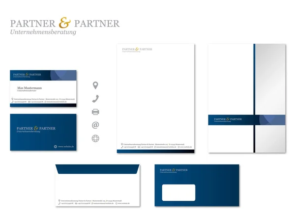 Corporate Design Stationaire Moderne Vector Set Collectie Management Consulting Business — Stockfoto