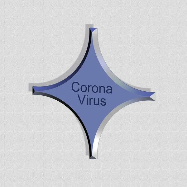 Corona Virus 文字或文字作为3D插图 3D渲染 — 图库照片
