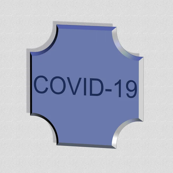 Covid Word Text Illustration Rendering — Stock Photo, Image