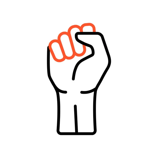 Кулак Піднятий Векторний Значок Демонстрація Прояв Протест Страйк Революція Символ — стокове фото
