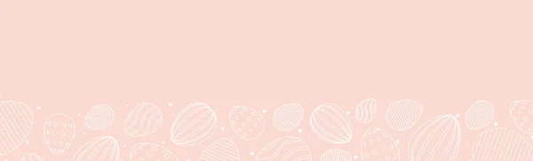 Розовый Пасхальный Фон Элементами Праздника Векторная Иллюстрация — стоковое фото