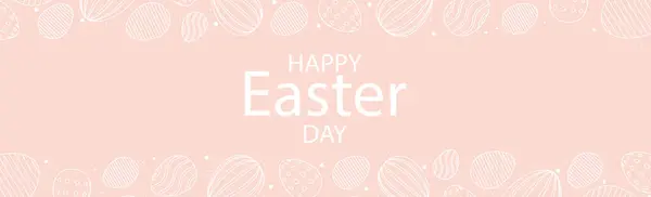 Rózsaszín Húsvéti Háttér Nyaralás Gratulálok Vector Illusztráció — Stock Fotó