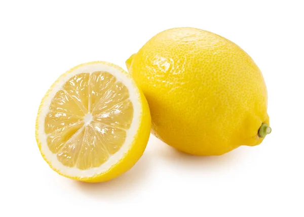 Citron Isolerad Vit Bakgrund — Stockfoto