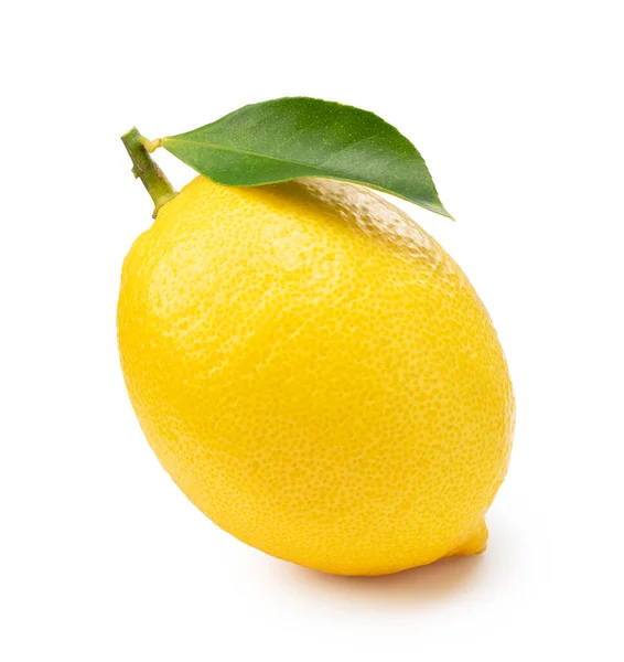 Citron Frais Mûr Isolé Sur Fond Blanc — Photo