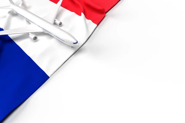 Aereo Passeggeri Bandiera Della Francia Illustrazione — Foto Stock