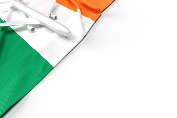 Avión Pasajeros Bandera Irlanda Ilustración — Foto de Stock