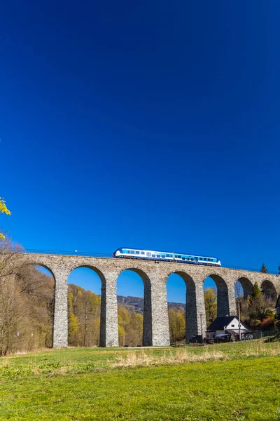 Viaduto Ferroviário Novina Krystofovo Udoli Northern Bohemia República Checa — Fotografia de Stock