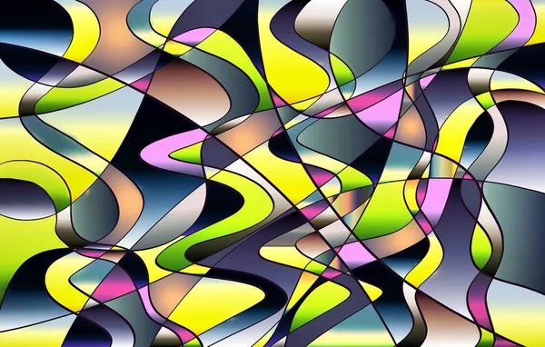 Latar Belakang Abstrak Grafis Penuh Warna Tekstur Geometris Trendi Psikedelik — Stok Foto