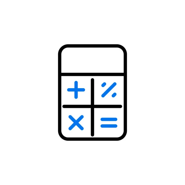 Kalkylator Vektor Ikon Ekonomi Tecken Diagram Symbol För Din Webbplats — Stockfoto