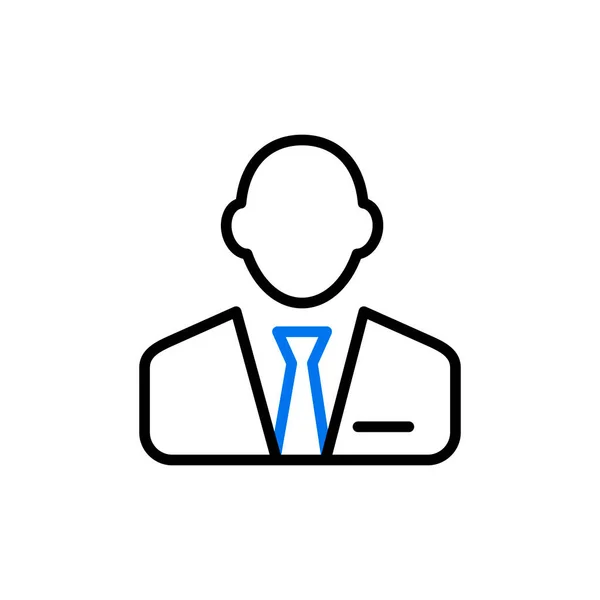 Gebruiker Icoon Van Mens Business Suit Outline Icoon Zakelijk Teken — Stockfoto