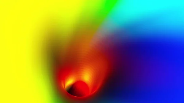 彩色隧道 计算机生成 3D渲染内彩虹管 虚拟背景 — 图库照片