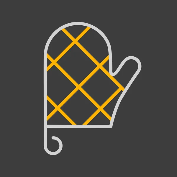 Nahaufnahme Des Schutzhandschuh Vektor Symbols Der Küche Grafik Symbol Für — Stockfoto