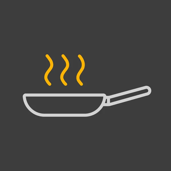 Frying Pan Vector Icon Kitchen Appliance Graph Symbol Cooking Web — Stock Photo, Image