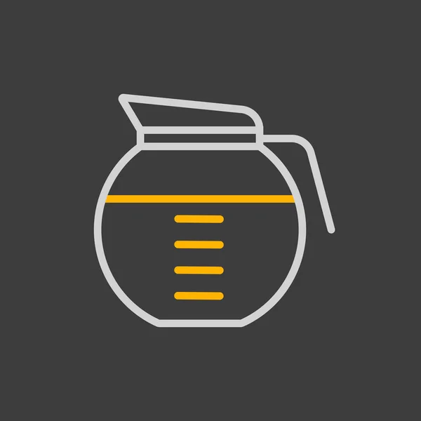 Cafetera Icono Vector Aparato Cocina Símbolo Gráfico Para Diseño Del — Foto de Stock