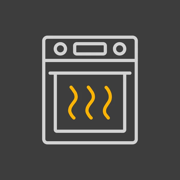 Elektrische Backofen Vektor Küche Ikone Grafik Symbol Für Das Kochen — Stockfoto