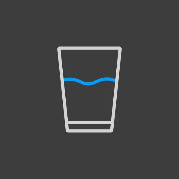 水のベクトルアイコンのガラス 台所用品 ウェブサイトのデザイン アプリ Uiを調理するためのグラフシンボル — ストック写真