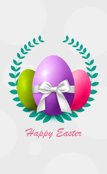 Easter Background Holiday Eggs Congratulations Vector Illustration — Stock Photo, Image