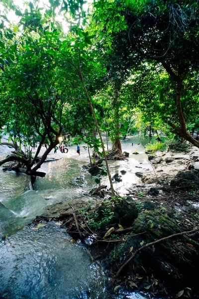 Pemandangan Alam Yang Menakjubkan Air Terjun Air Terjun Hutan Tropis — Stok Foto