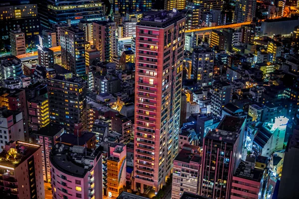 Vista Noturna Tóquio Vista Torre Tóquio Localização Tiroteio Tóquio Área — Fotografia de Stock