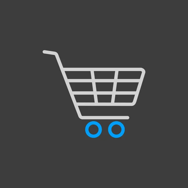 购物车隔离了向量图标 电子商务的标志 图形符号为您的网站设计 应用程序 用户界面 病媒说明 Eps10 — 图库照片