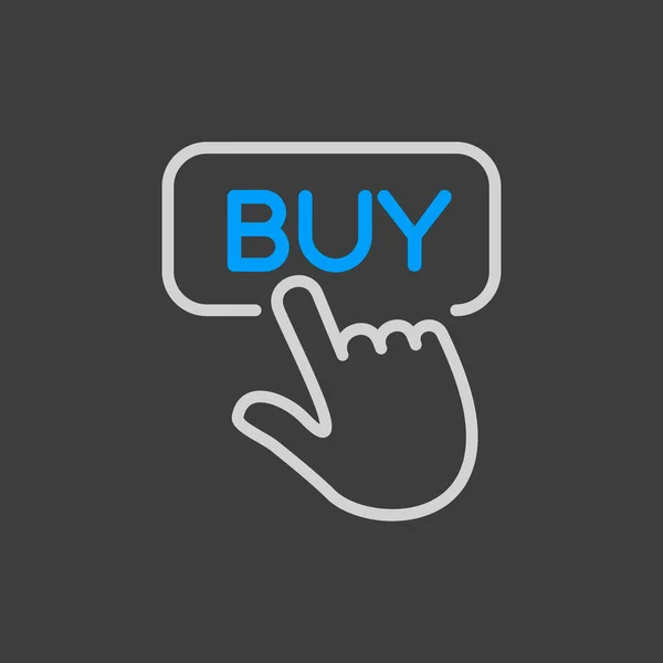 Finger Pointing Buy Sign Icon Commerce Sign Graph Symbol Your — Stock Photo, Image