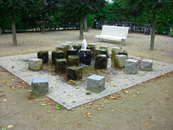 Old Wooden Bench Park — Stock Photo, Image