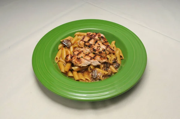 Pollo Frito Con Setas Champiñones — Foto de Stock