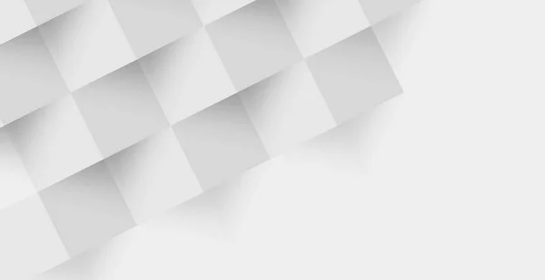 Abstrakter Weißer Hintergrund Web Vorlage Quadrate Mit Schatten Vektorillustration — Stockfoto