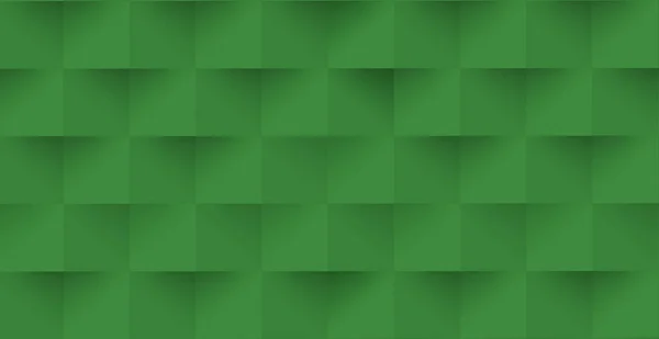 Abstraktní Zelené Pozadí Webová Šablona Čtverce Stínem Vektorová Ilustrace — Stock fotografie