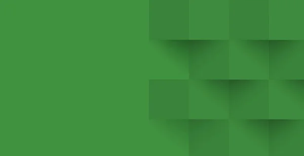 Abstract Groene Achtergrond Web Template Vierkanten Met Schaduw Vector Illustratie — Stockfoto