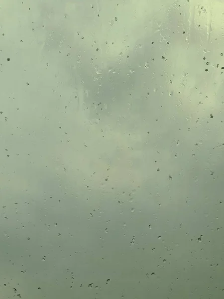 Дощ Вікні Під Час Штормової Дощової Погоди Вид Темні Хмари — стокове фото